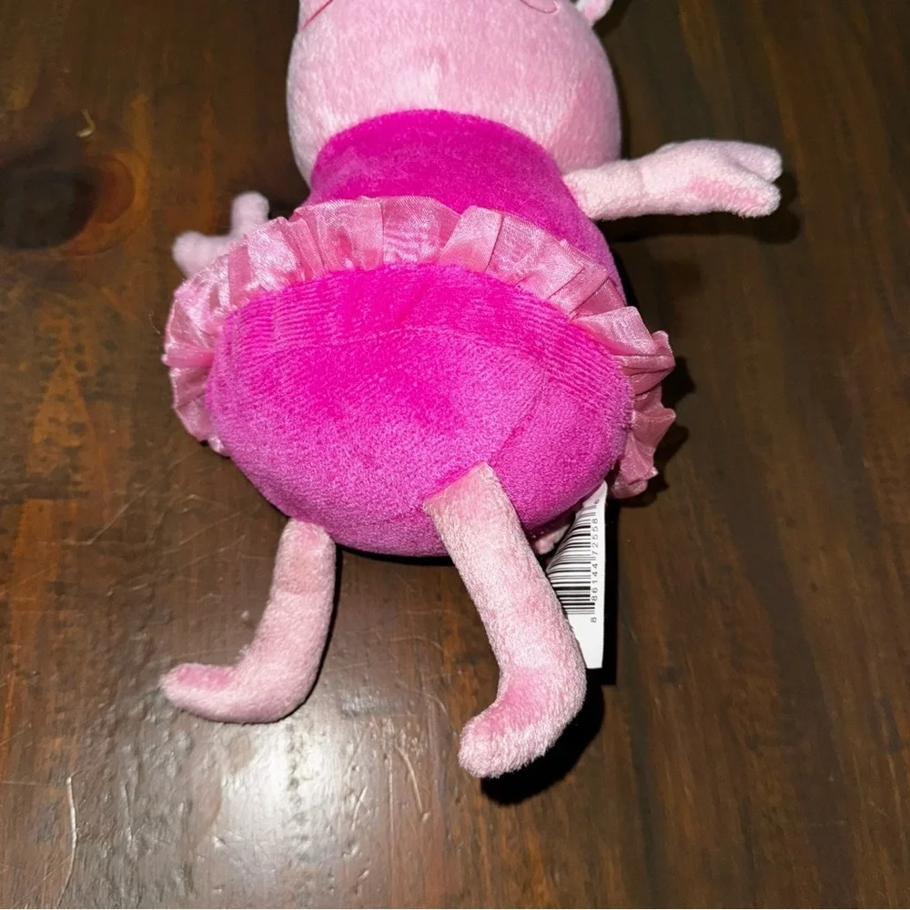 Peppa Pig Pink Dress Stuffed Plush Animal Doll 12” Hasbro 2023 EUC